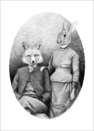 Poster Volpe e coniglio