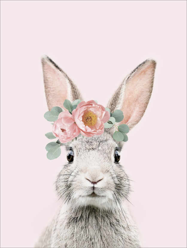 Poster Coniglietto con fiori