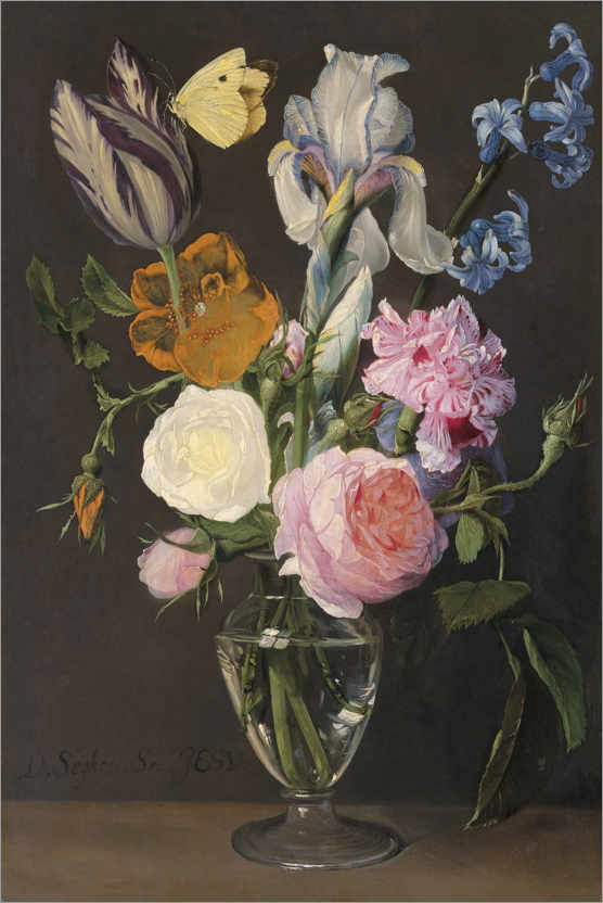 Poster Rose, tulipani, iris e altri fiori