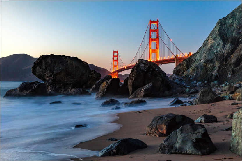 Poster Golden Gate Bridge di San Francisco