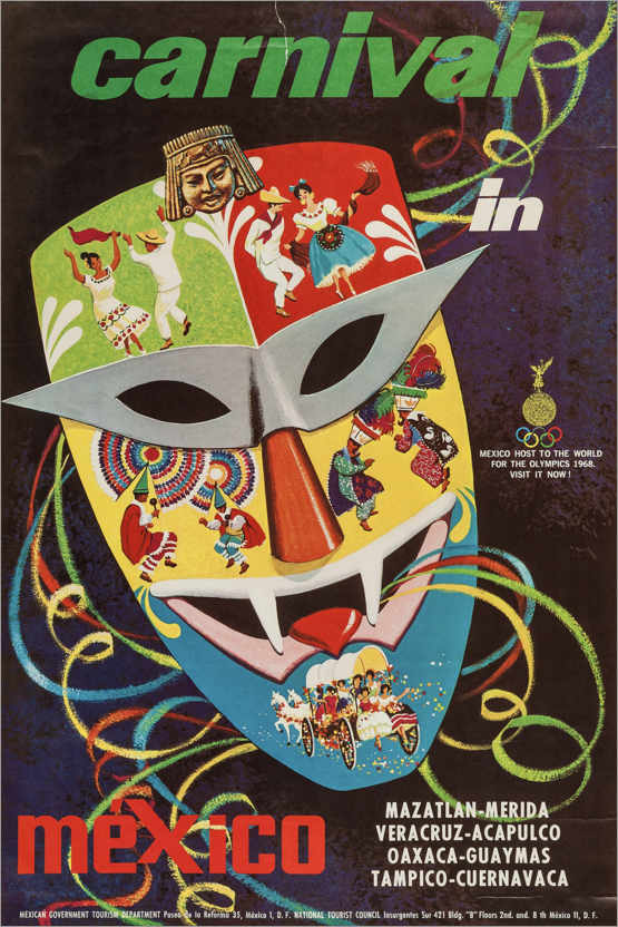Poster Carnival in Mexico