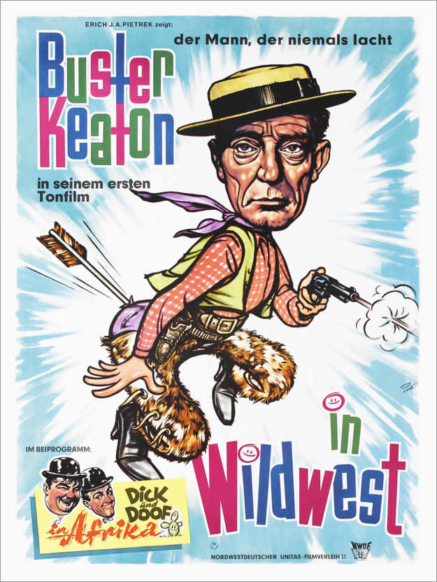 Poster Buster Keaton nel Wild West (tedesco)