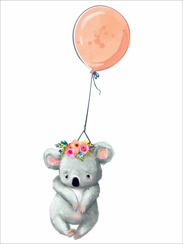 Poster Koala con palloncino