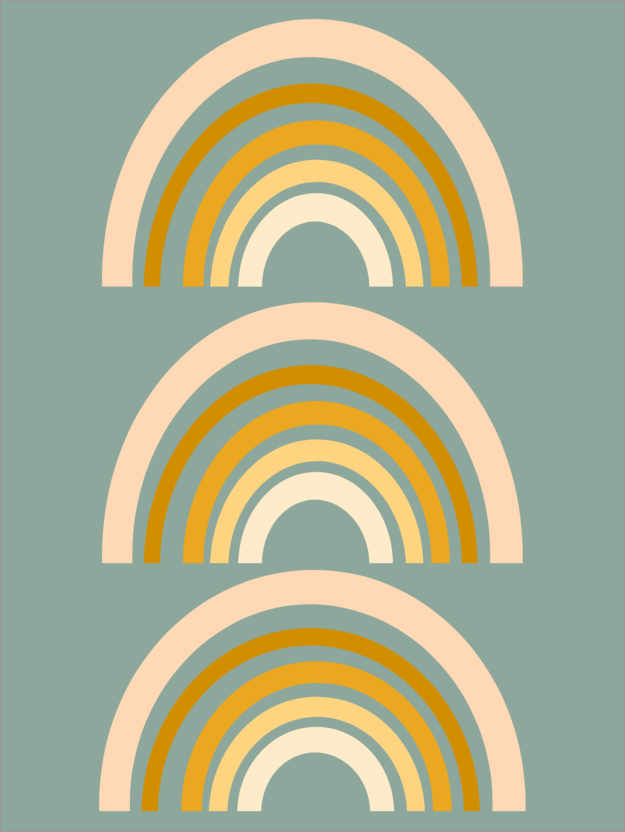 Poster Geometria arcobaleno