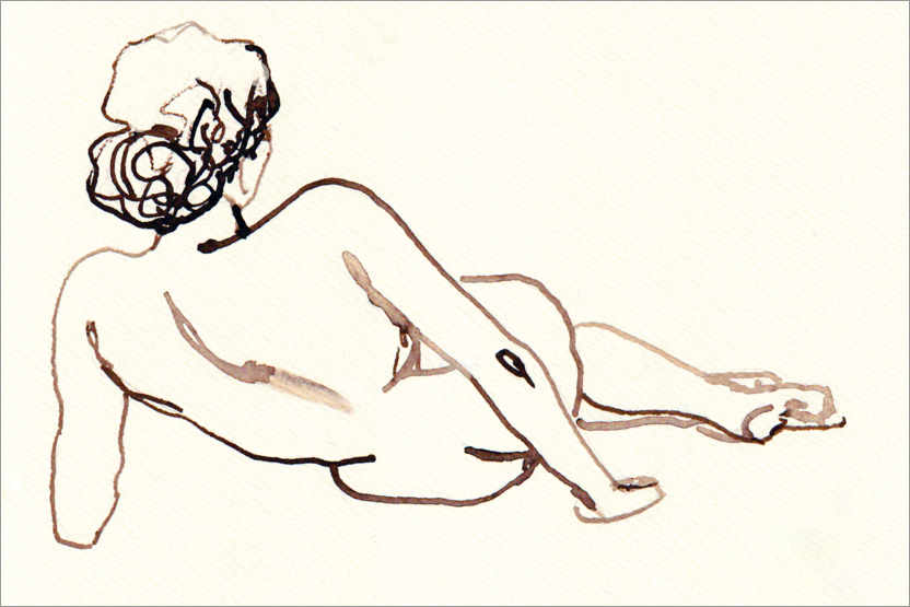 Poster Nudo femminile sdraiato