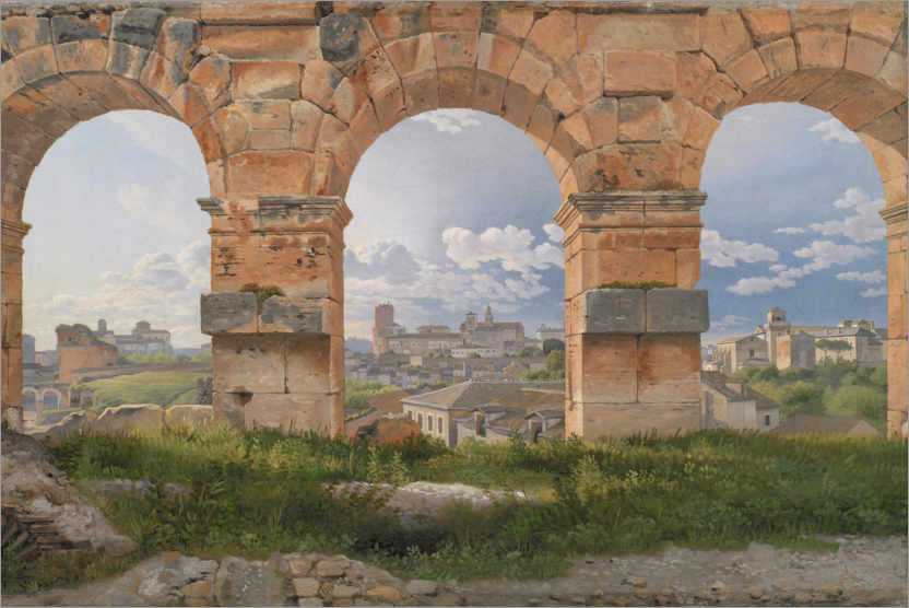 Poster Visuale attraverso tre archi del Colosseo