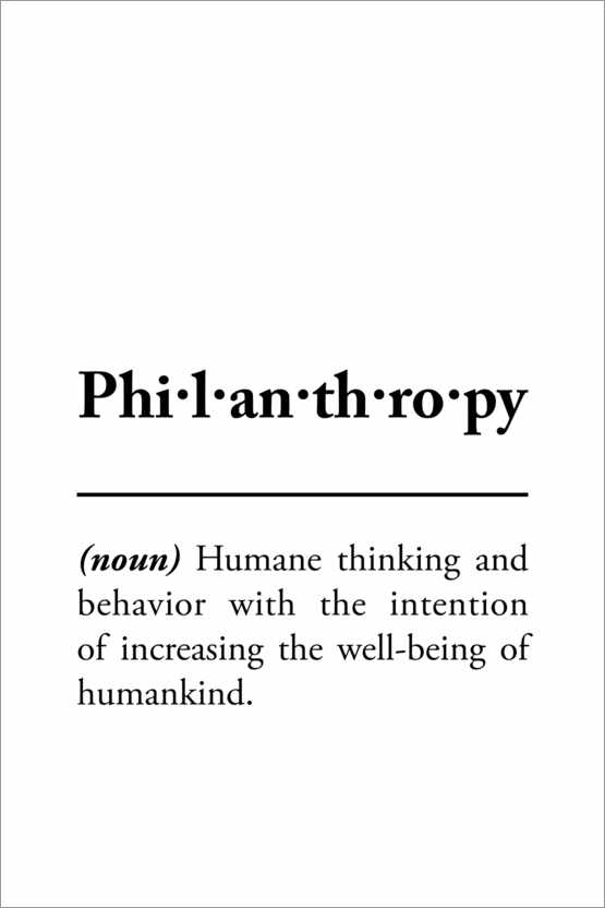 Poster Definizione di filantropia (inglese)
