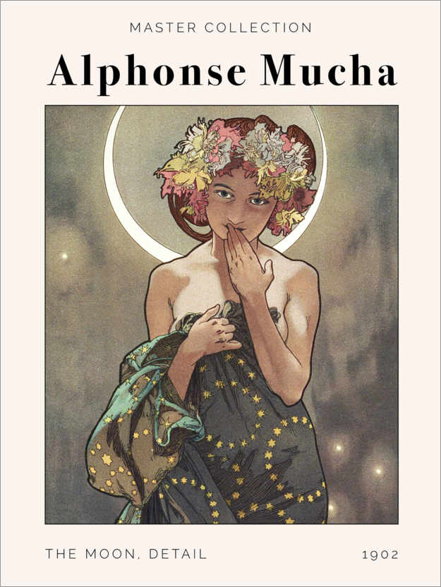 Poster Alphonse Mucha - The Moon