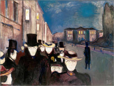 Poster  Sera sul viale Karl Johan - Edvard Munch