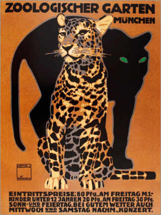 Poster  Giardino zoologico di Monaco (tedesco) - Ludwig Hohlwein