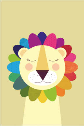 Poster Leone colorato