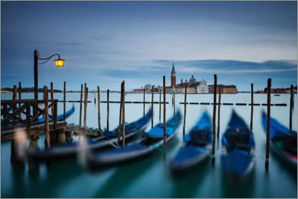 Stampa su alluminio  Gondole a Venezia - Arnold Schaffer