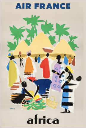 Poster Air France, Africa
