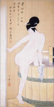 Poster  Bagno in acqua fredda - Kitagawa Utamaro