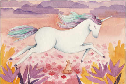 Adesivo murale  Unicorno al galoppo - Michelle Beech