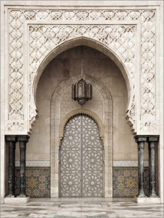 Stampa su legno  Dettaglio di una moschea in Marocco - Art Couture