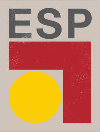 Poster  Bandiera retrò della Spagna - Swissty