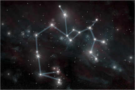 Poster  Artist's depiction of the constellation Sagittarius the Archer. - Marc Ward