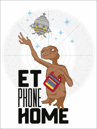 Stampa su vetro acrilico  E.T. - Phone Home