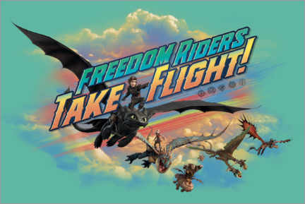 Stampa su legno  Freedom riders - take flight!