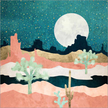 Poster  Desert Moon Vista - SpaceFrog Designs