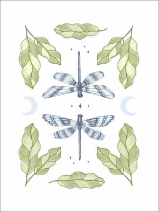 Stampa su vetro acrilico  Notte delle libellule - Barlena