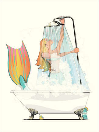 Poster Sirena sotto la doccia