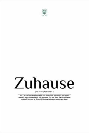 Poster Beautiful words - Home (German)