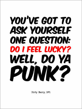 Poster Citazione di Dirty Harry