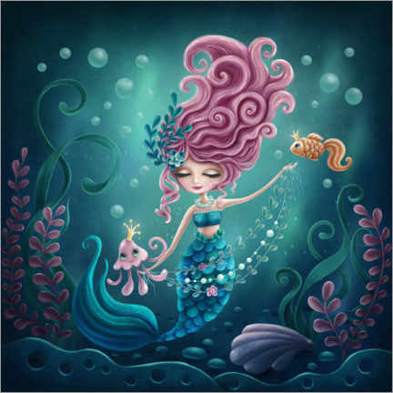 Poster  Sirena carina Cute - Elena Schweitzer