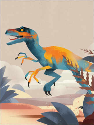 Stampa su plexi-alluminio  Velociraptor - Dieter Braun