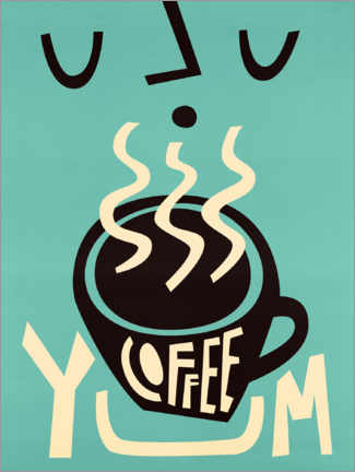Poster  Yum Coffee - Fox &amp; Velvet
