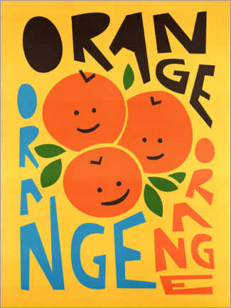 Poster  Happy Oranges - Fox &amp; Velvet
