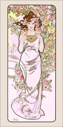 Poster  The Rose - Alfons Mucha