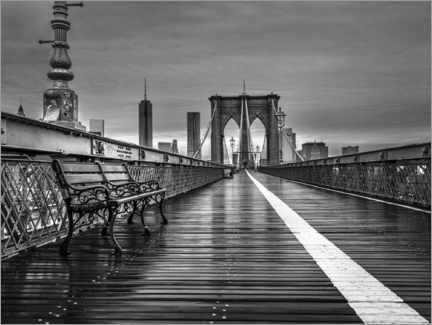 Stampa su plexi-alluminio  Brooklyn Bridge - Assaf Frank