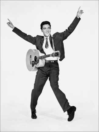 Stampa su alluminio  Elvis Presley with guitar