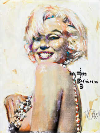 Stampa su vetro acrilico  Marilyn Monroe - Diamonds - Sid Maurer