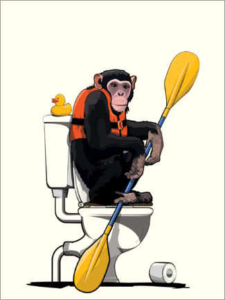 Poster  Scimpanzé sul water - Wyatt9