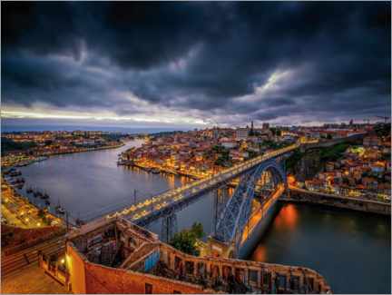 Poster Evening mood - Panorama Porto