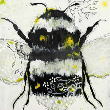 Stampa su legno  Pollen and bumblebees - Micki Wilde