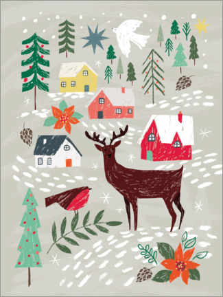 Poster Small Christmas Scene