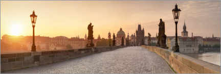 Poster  Sunrise on Charles Bridge in Prague - Jan Christopher Becke