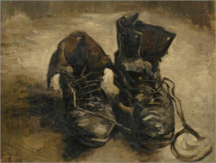 Stampa su vetro acrilico  Shoes, 1886 - Vincent van Gogh