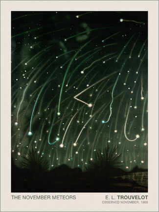 Poster The November Meteors, Astronomical Drawing