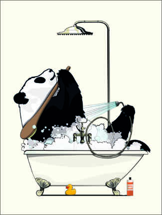 Poster  Giant Panda Bear in the Bath - Wyatt9