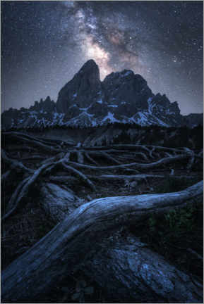 Poster Milky Way above the Würzjoch in the Dolomites