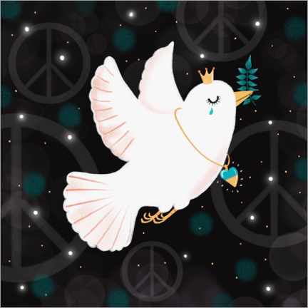 Poster  Peace dove brings hope - WACHtraum