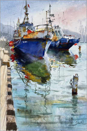 Poster Ship in port