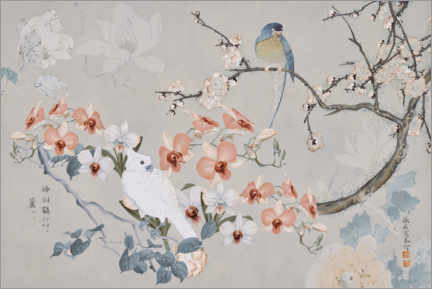 Poster Chinoiserie with birds I