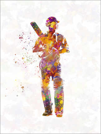 Poster  Cricket player VII - nobelart